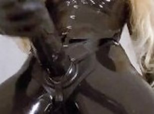 amatori, bdsm, blonda, fetish, latex, solo, femdom, cauciuc