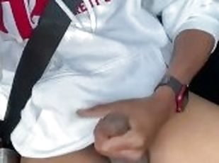 masturbation, public, amateur, ejaculation-sur-le-corps, énorme-bite, branlette, voiture, horny, solo, réalité