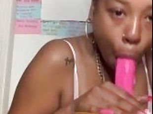 amatør, blowjob, ebony, milf, leke, dildo, alene, pikk, suging