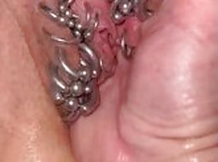 Pierced and tattoot pussy fisting