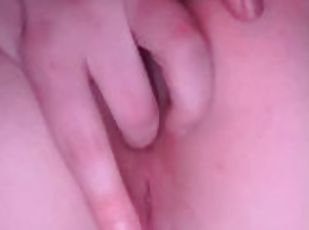 Horny teen fingers ass