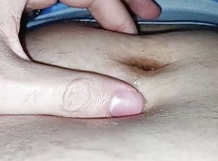 Belly button play with burn