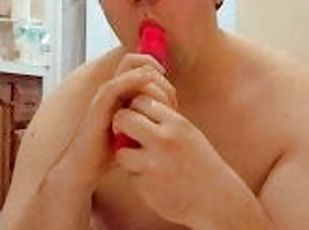 amatööri, gay, sormettaminen, dildo, soolo, lehmityttö, suihinotto-sucking