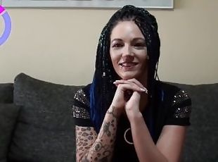 Estefani Tarragó: INTERVIEW BEFORE FUCKING! Hot tattooed babe takes...