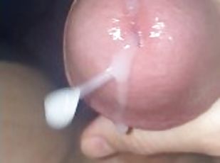 énorme, masturbation, amateur, ejaculation-sur-le-corps, énorme-bite, secousses, point-de-vue, solo, bite, juteuse