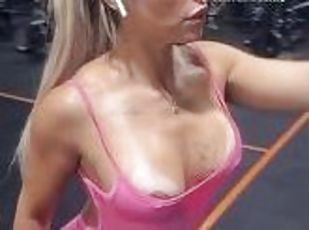 Blonde brazilian hotwife big boobs with piercing and big ass showin...
