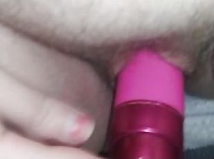 Playing with my clit toy until it died. Had to use a dildo to feel ...