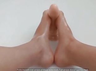 amateur, jouet, massage, pieds, point-de-vue, gode, fétiche, solo, branlette-avec-les-pieds