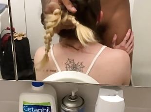 Neighbors Daughter Gives Blowjob In Her Bathroom While Parents Are ...