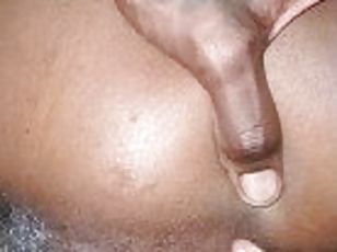 cul, orgasme, amateur, anal, ébène, énorme-bite, black, couple, doigtage, bout-a-bout