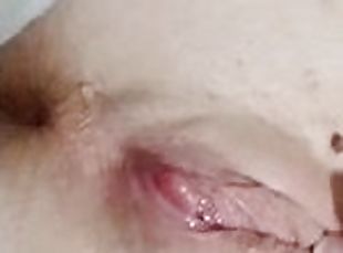 Closeup of my tight juicy pulsating cream pussy and asshole (OF per...