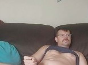 papa, masturbation, anal, ejaculation-sur-le-corps, gay, secousses, solo, pappounet