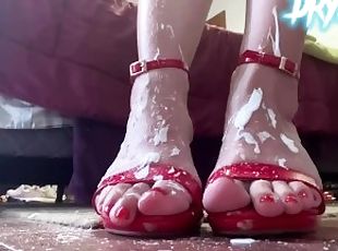 amateur, lesbienne, milf, latina, pieds, sale, fétiche, solo, branlette-avec-les-pieds