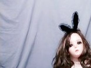 Kasnicole 004V Kigurumi Bunny Girl pantyhose pussy vibrator masturb...