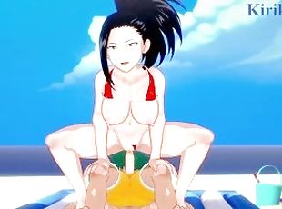 Momo Yaoyorozu and Izuku Midoriya have intense sex on the beach. - ...