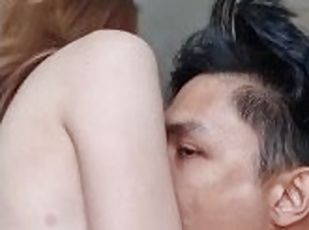 asiatisk, blowjob, cumshot, creampie, thai, pikk