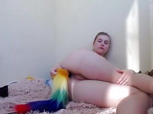 cul, masturbation, orgasme, giclée, amateur, anal, jouet, pieds, blonde, bout-a-bout