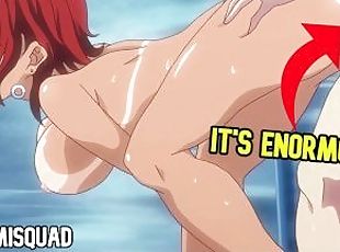 groß-titten, schulmädchen, blasen, japanier, creampie, anime, hentai, glied, raue