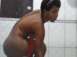 amateur, negra-ebony, juguete, lencería, webcam, a-solas