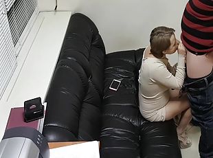 bureau-office, secrétaire, amateur, milf, fellation-profonde, marié, brunette