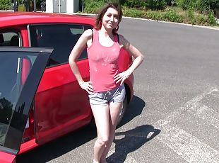 im-freien, russin, dilettant, babe, blasen, creampie, auto