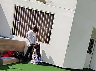 Young School Boys Have Sex On The School Terrace And Are Caught On ...