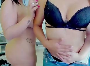 masturbación, meando, lesbiana, madurita-caliente, latino, trío, a-solas