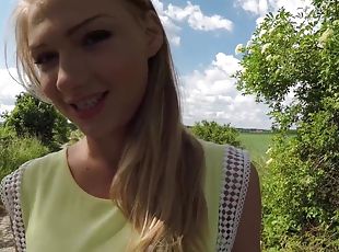 Russian Lucy Heart sucks cock & takes a ride on it for a creampie o...