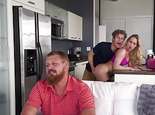 Carter Cruise seduces her bf's son into a sneaky fuck right behind ...