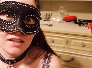 Masked Teen Chooses Sex Toys