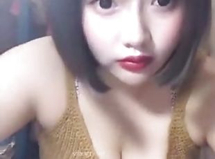 asiatisk, brystvorter, japans, webcam, solo