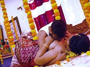 First Night - Big Boobs Desi Newly Married Virgin Wife With Her Hus...