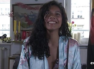 Hot Sex Interview  with ebony nymph Caroline - amateurs