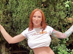 Tattooed Redhead MILF Sophia Locke with amazing round boobs loves g...