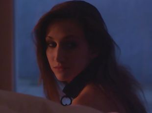 Fetish video of brunette Mystica Jade sucking her man's dick