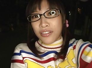 gözlük, oral-seks, japonca, çift, bakış-açısı, esmer-kadın