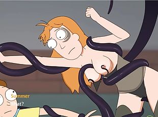 Busty cartoon babes get satisfied with tentacles