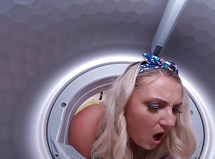 Chubby blonde Crystal Swift with big tits getting fucked hard