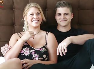 Blonde 18 Year Old Teen With Natural HUGE Tits Gets Fucked By Colle...