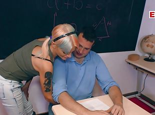 German collegegirl seduce Ugly fat Teacher in college