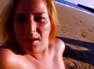 anal, olgun, orta-yaşlı-seksi-kadın, plaj, iri-göğüslü, sarışın