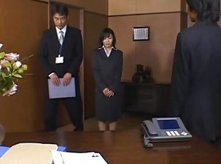 Yui Aina moans while being fucked by her boss in the office