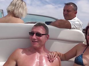 Hot ass blondie Britney drops her clothes for sex on the boat