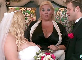 Curvy BBW bride Samantha 38G My Big Plump Wedding - spanking & cum ...