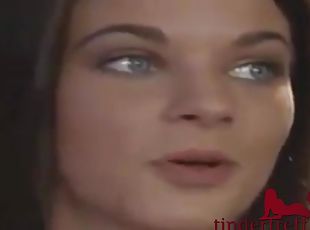 Young German brunette teen with blue eyes in amateur hardcore - Big...