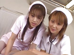 asiatisk, sygeplejerske, japans, trekanter, synsvinkel, uniform