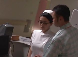 Sexy Asian nurse gets talked into banging with a naughty patient