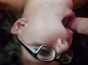 Sucking on a delicious dick makes this girl happier than anything