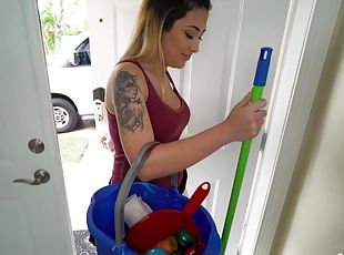 POV video of cleaning lady Serena Skye getting fucked by a perv