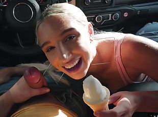 Abella Danger picked up and fucked in the public place by a stranger